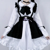 Amine Black Sweet Gothic Lolita Maid Dress Woman Men French Sissy Maid Cosplay Costumes