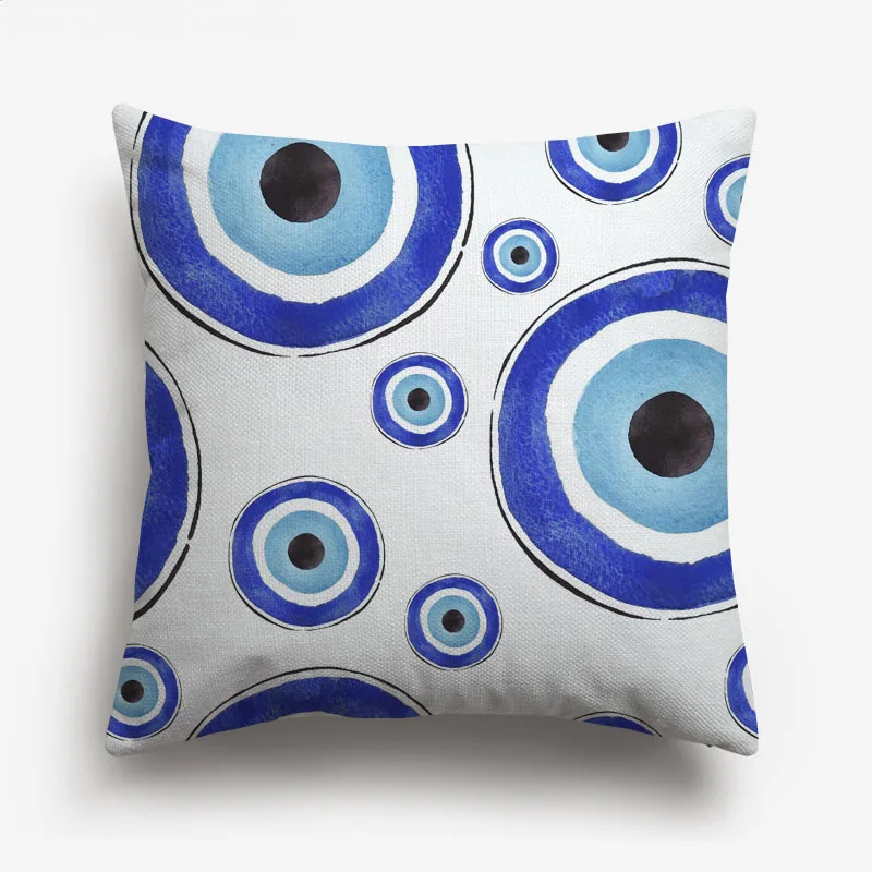 Turtish Evil Eye Чехлы для подушек масляная живопись Ретро винтажный исламский, мусульманский народный мечеть льняная наволочка для подушки наволочка