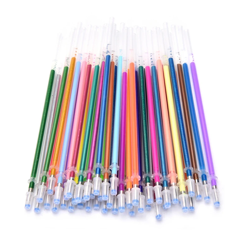 

Flash Gel Pen Refill Color Full Shinning Refill Kids Drawing Office Stationery