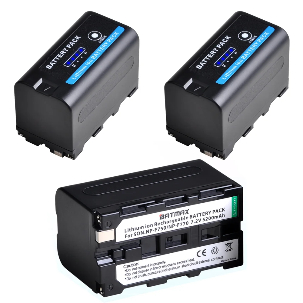 

Batmax NP-F750 NP-F770 NP F750 NP F770 Battery with LED Power Indicator for Sony ccd-tr917 ccd-tr940 ccd-trv101 ccd-trv215