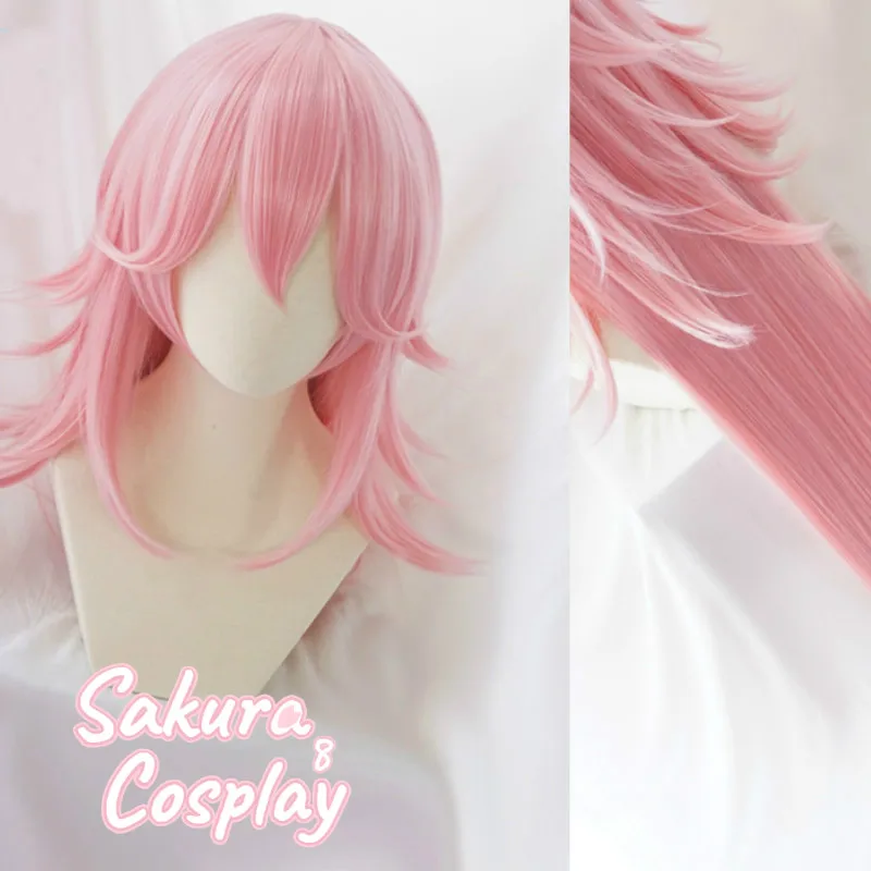 

Honkai Impact 3 Yae Sakura Cosplay Pink Gradient Long Layered Heat Resistant Synthetic Hair Halloween Carnival + Free Wig Cap