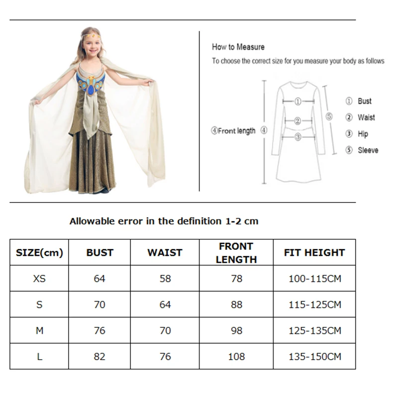 Girl Carnival Purim Greek Goddess Costume Halloween Egyptian mythology Empress Rome Cosplay Fancy Party Dress | Тематическая одежда