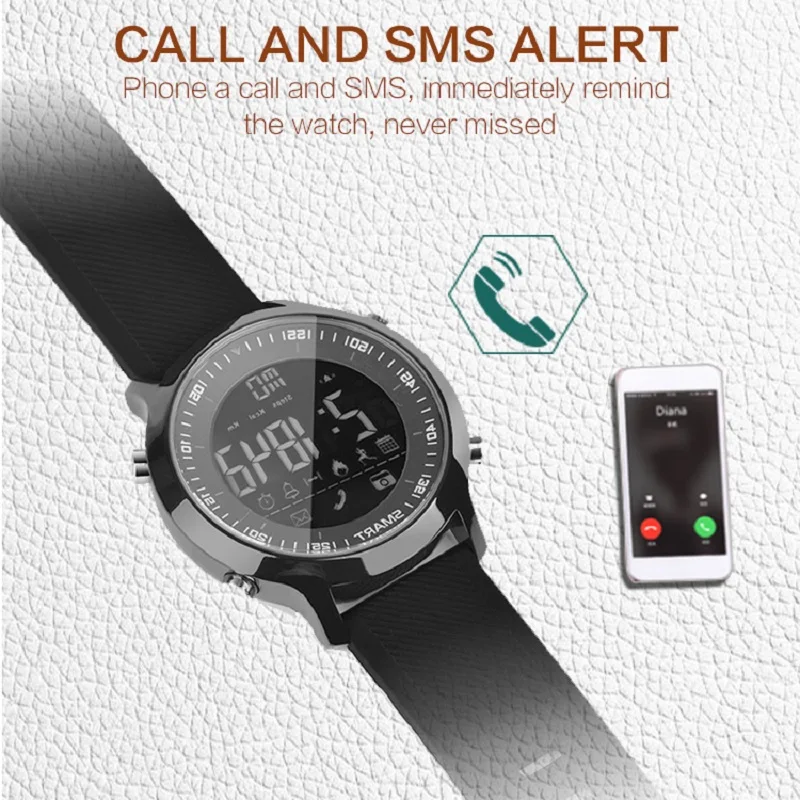 New men's and women's sports smart watch pedometer phone information alarm clock Bluetooth waterproof luminous dial long standby |