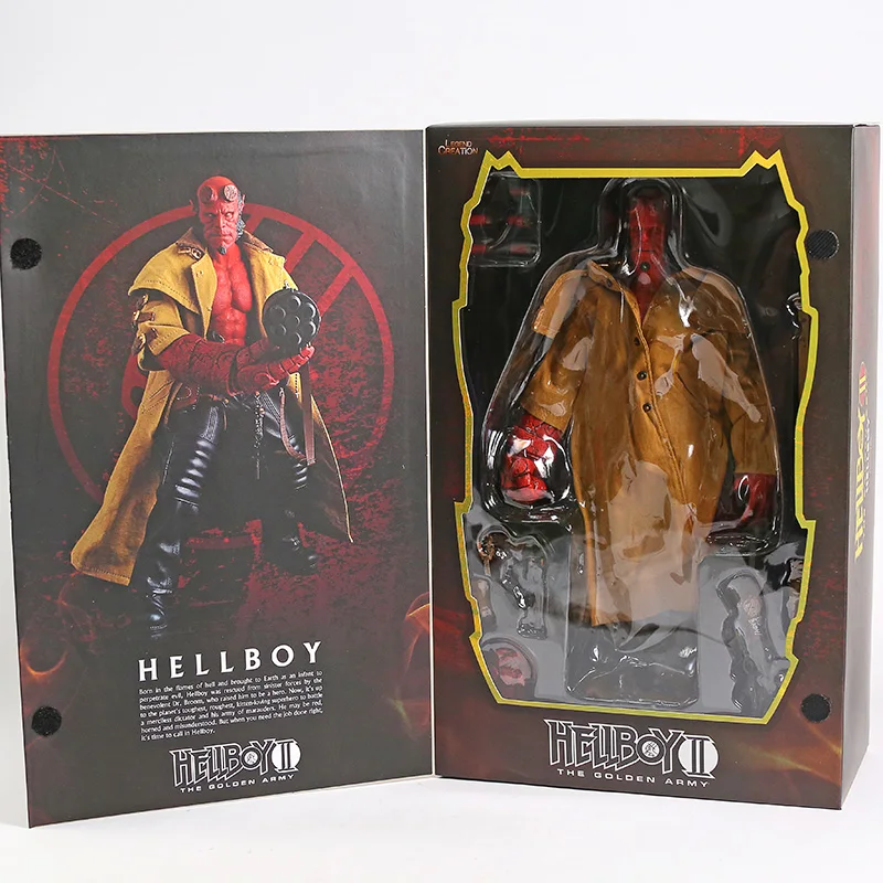 Горячие игрушки Hellboy II 2 Золотая армия ПВХ фигурка Коллекционная модель игрушки(настоящая одежда