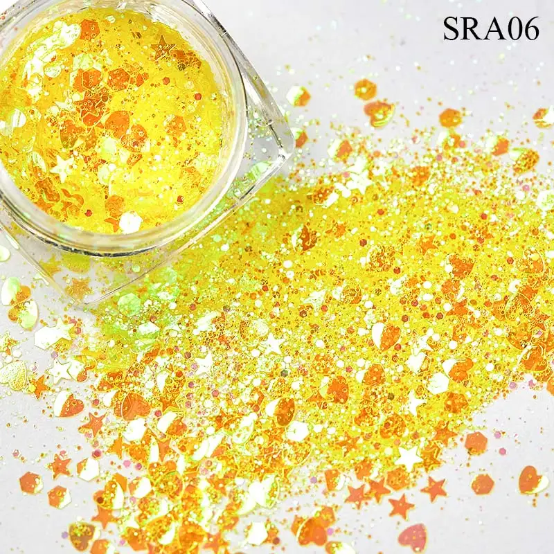 AQ02185 1 коробка голографические блестящие хлопья блестящие 3D шестиугольник красочные блестки лак Маникюр украшения для ногтей - Цвет: AQ02185