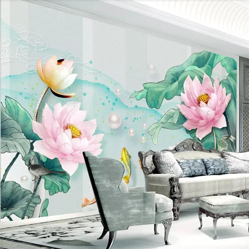 По индивидуальному заказу 3D объемным тиснением lotus fresh акварель в виде листка