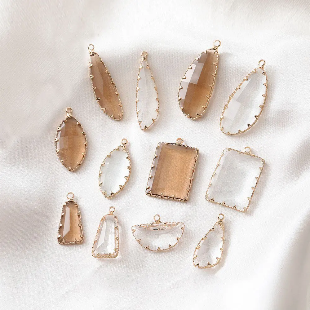 4 шт. комплектующие для изготовления ювелирных изделий прозрачные стеклянные