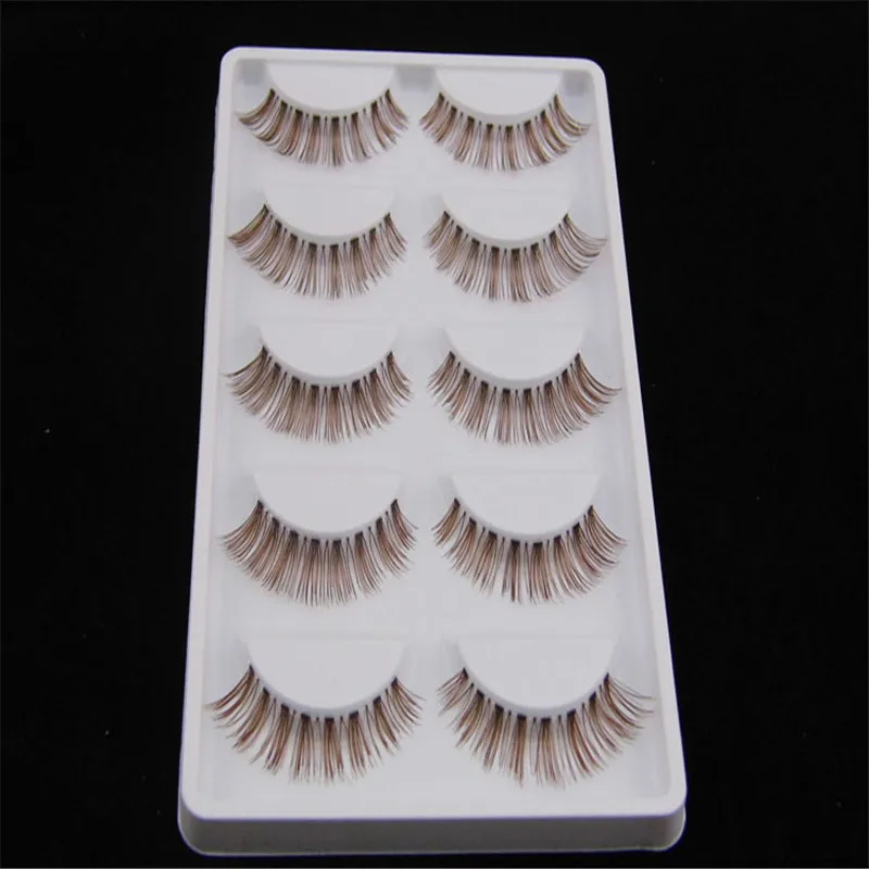 5 пар натуральные черные длинные разреженные пересекающиеся Накладные ресницы