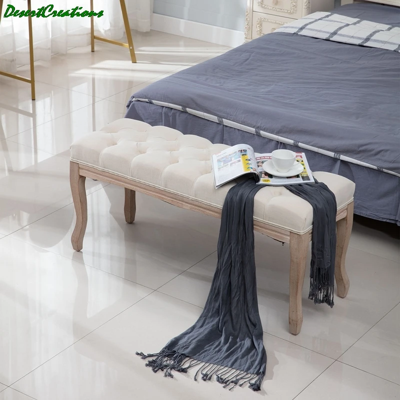 

Скандинавские деревянные табуреты из натурального каучука, оттоманка, Диванный стул, боковая обувь, скамейка для ног и подножки