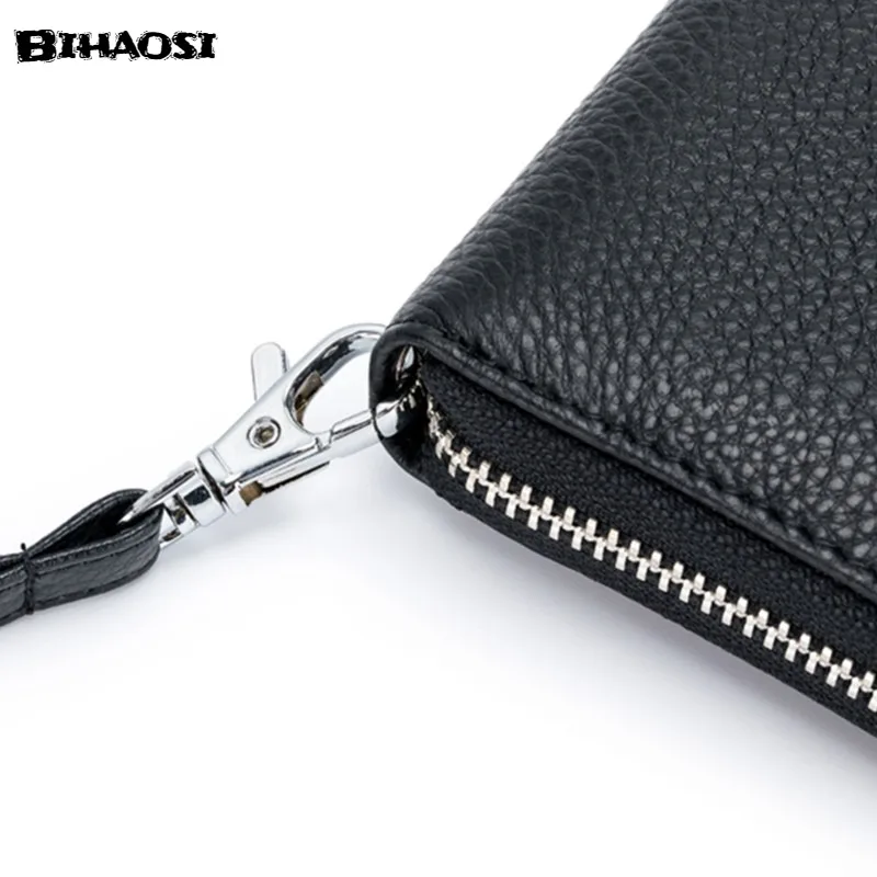 Women's Leather Bag Mobile Phone Bag Touch Screen Anti-theft Brush New Transparent Mobile Phone Mini Small Bag Long Wallet