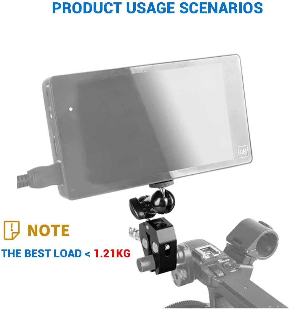 

Articulated-Ballhead Arm Super Clamp Mount Multi-Function Double Ball Adapter with Bottom Clamp for Ronin-M, Ronin MX