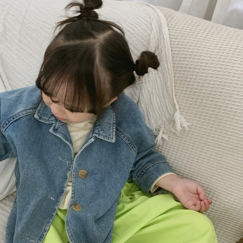 Весенне-осенние модные джинсовые куртки в Корейском стиле для мальчиков и