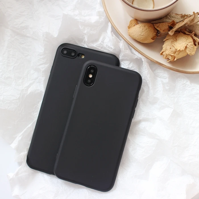 Матовый чехол для телефона iphone 6S 6 7 8 Plus SE 2020 11 12 Pro X Xr Xs Max пластиковые чехлы черный