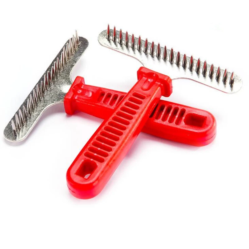 Собака Уход за лошадьми гребень собака кисточки Нержавеющая сталь волос