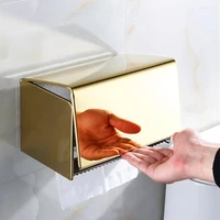 gold stainless steel bathroom accessories roll paper toilet tissue box toilet paper holder paper towel holder mobile phone rack