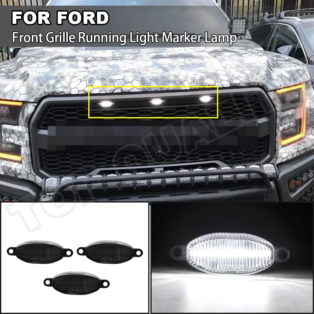 

3X Передняя решетка ходовых огней Боковой габаритный фонарь для Ford F-150 F150 Raptor 2010 2011 2012 2013 2014 габаритный фонарь