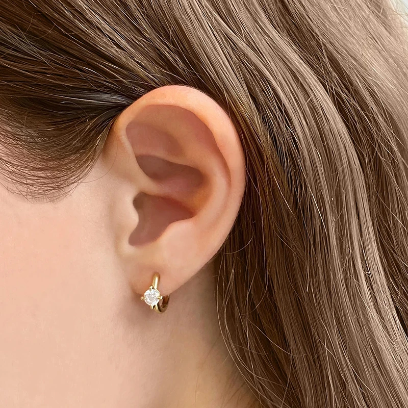 Серьги кольца ROXI в минималистском стиле женские круглые украшения для свадьбы с