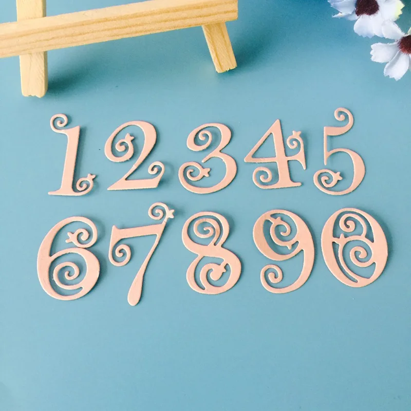 Circle Lace Numbers Metal Dies Scrapbooking Cutting Craft Stamps die Cut Embossing Greeting Card Make Stencil Cover | Дом и сад