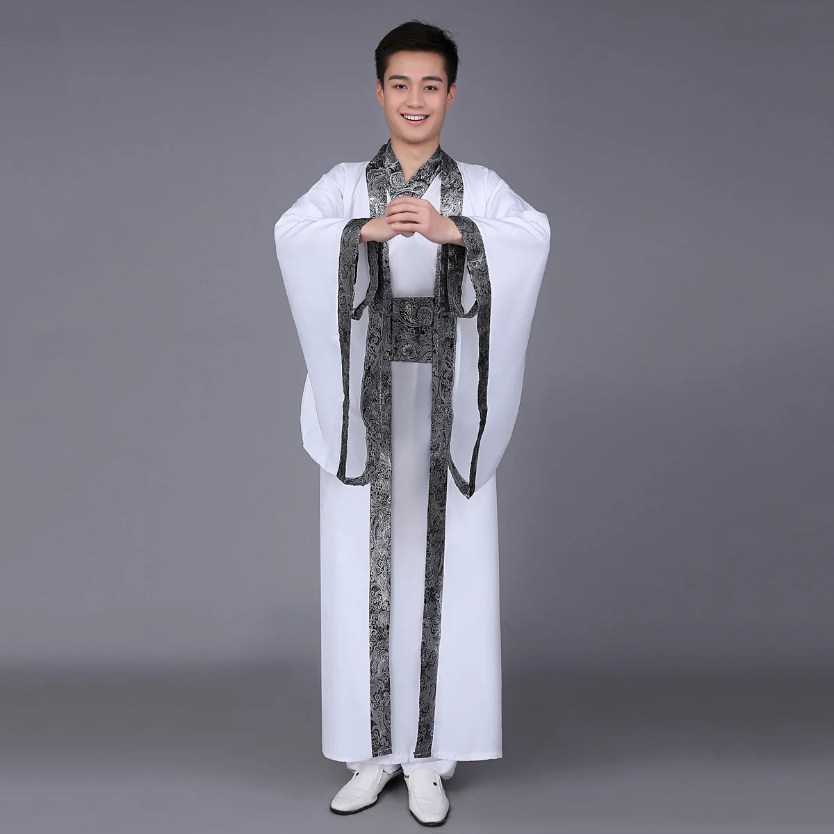 Китайский Стиль Парная одежда цвет синий черный Большие размеры в стиле ханьфу