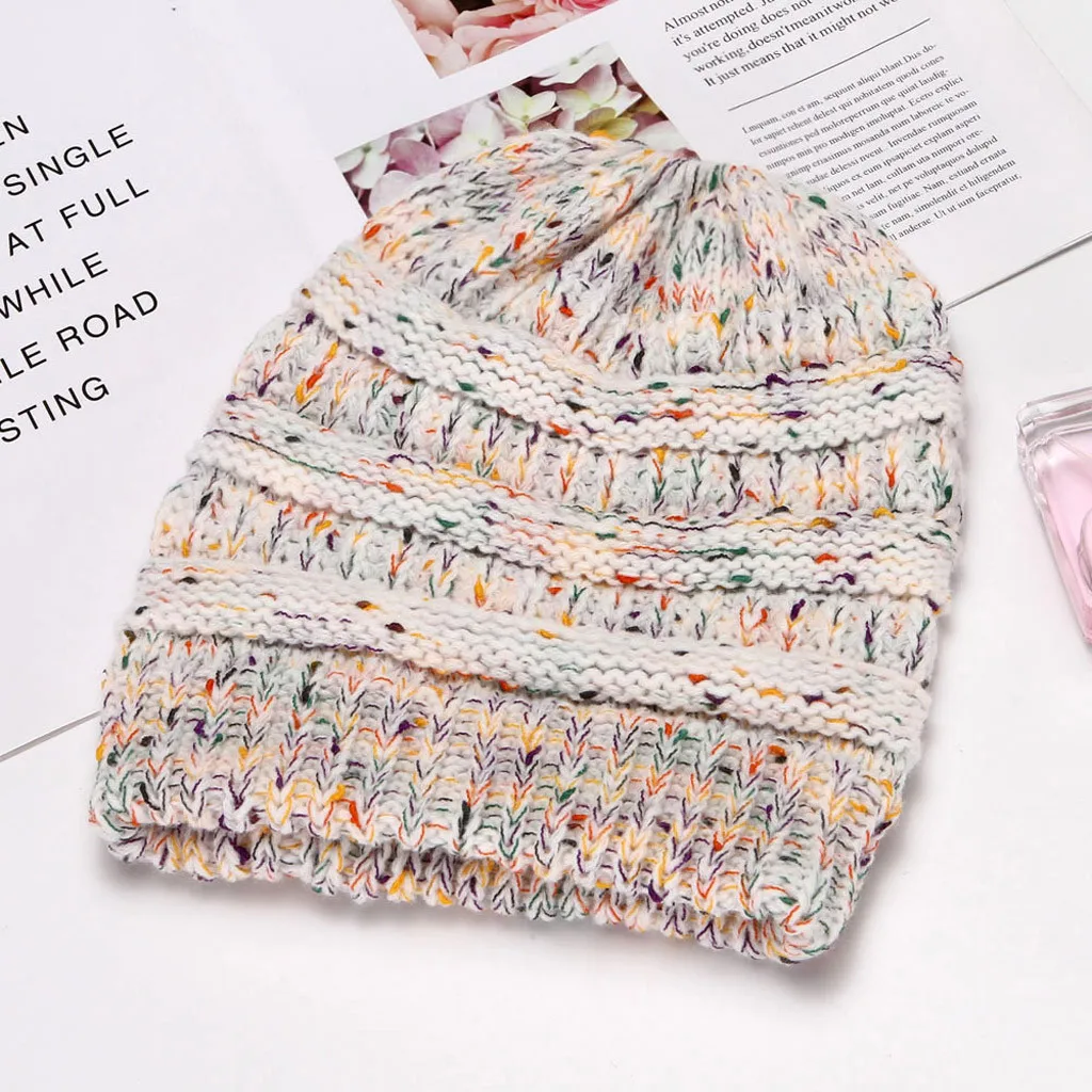 Женские эластичные вязаные шерстяные шапки с этикеткой шапка s грязный пучок