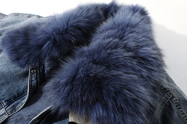 Зимняя модная теплая куртка с воротником из натурального Лисьего меха + Плотная