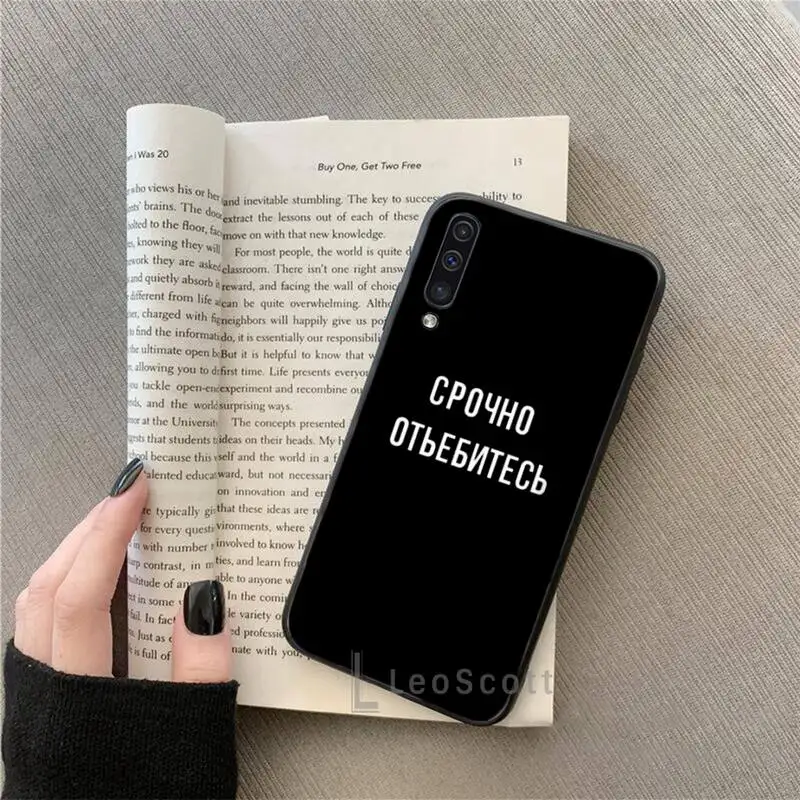 

Funny Proverb Russian letters Quote Phone Case For Samsung Galaxy S8 S9 S10 Plus S10E Note 3 4 5 6 7 8 9 10 Pro Lite cover
