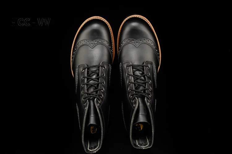 Zapatos de hombre; Европейский стиль; Brock wind; повседневная черная рабочая одежда; короткие ботинки; Мужская и женская кожаная обувь в винтажном стиле; ботинки челси