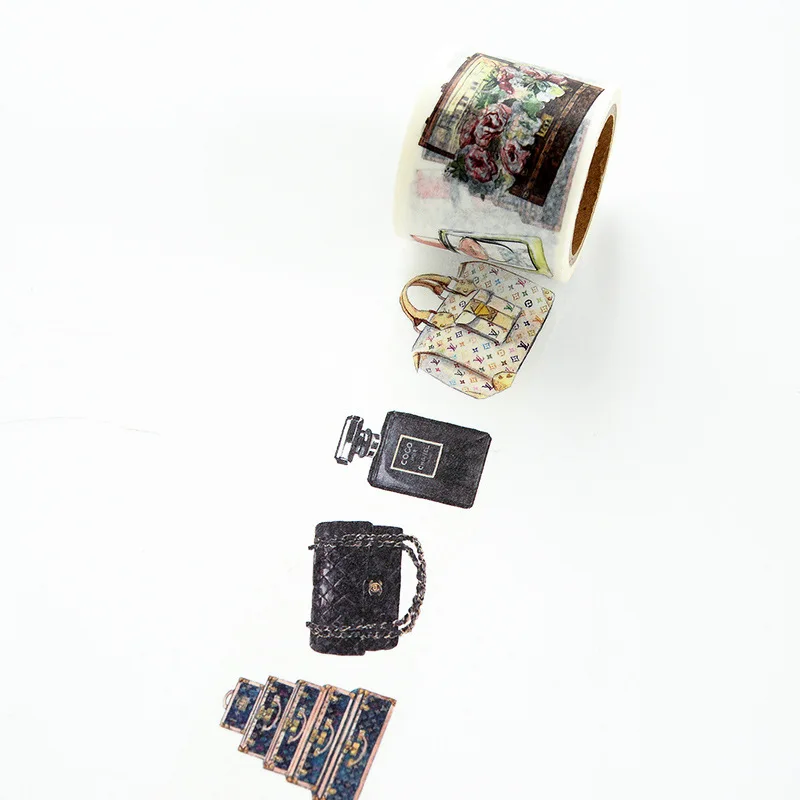 Широкая японская пищевая клейкая лента с милым котом Васи декоративная каваи для