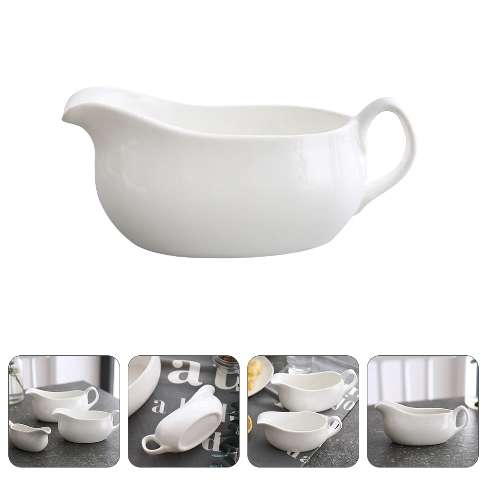 

Ceramic Gravy Boats Porcelain Saucier Sauce Boats Seasoning Storage Container