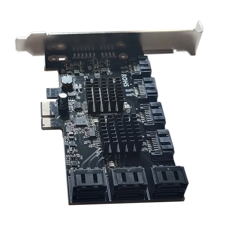 

PCI-E SATA Expansion Card PCI-E 1X to 10-Port SATA3.0 6Gbps Expansion Card Desktop PCIE-SATA Mining Card