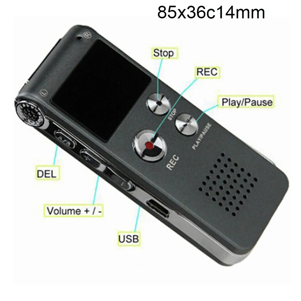Цифровой диктофон плеер MP3 перезаряжаемый 8 Гб Смарт рекордер телефон аудио