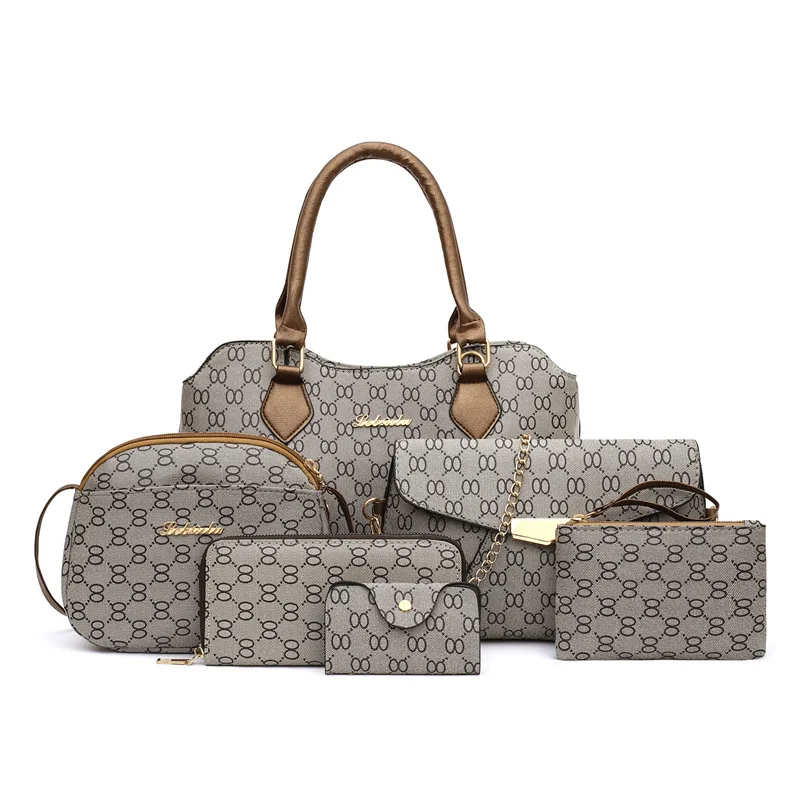 

Snow Beauty 2021 New European And American Fashion Printing Six Piece Mother Bag One Shoulder Hand Messenger Bag