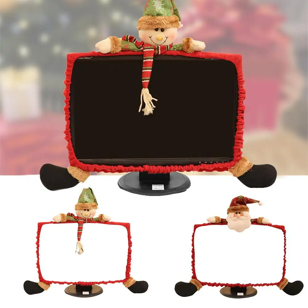 Рождественский компьютерный ЖК монитор защита края экрана Декор праздничные