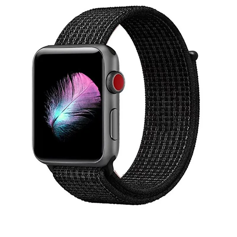 Nylon Strap For apple watch 5 4 band 44mm/40mm pulseira apple watch 42mm/38mm iwatch series 5/4/3/2 Colorful connector watchband