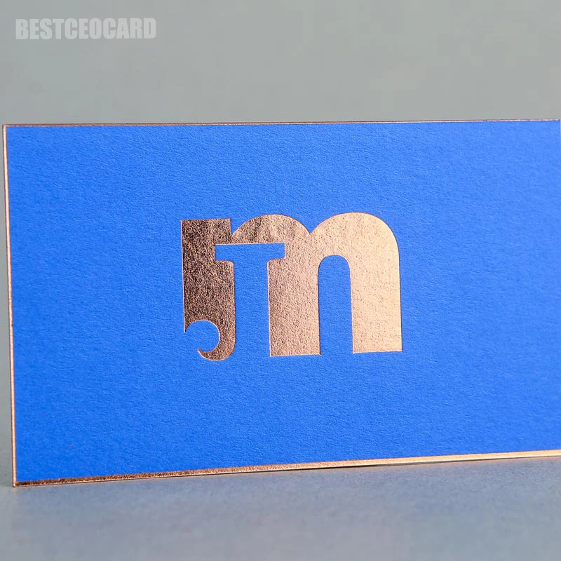 Высокое качество розового золота фольги край горячего тиснения процесс для