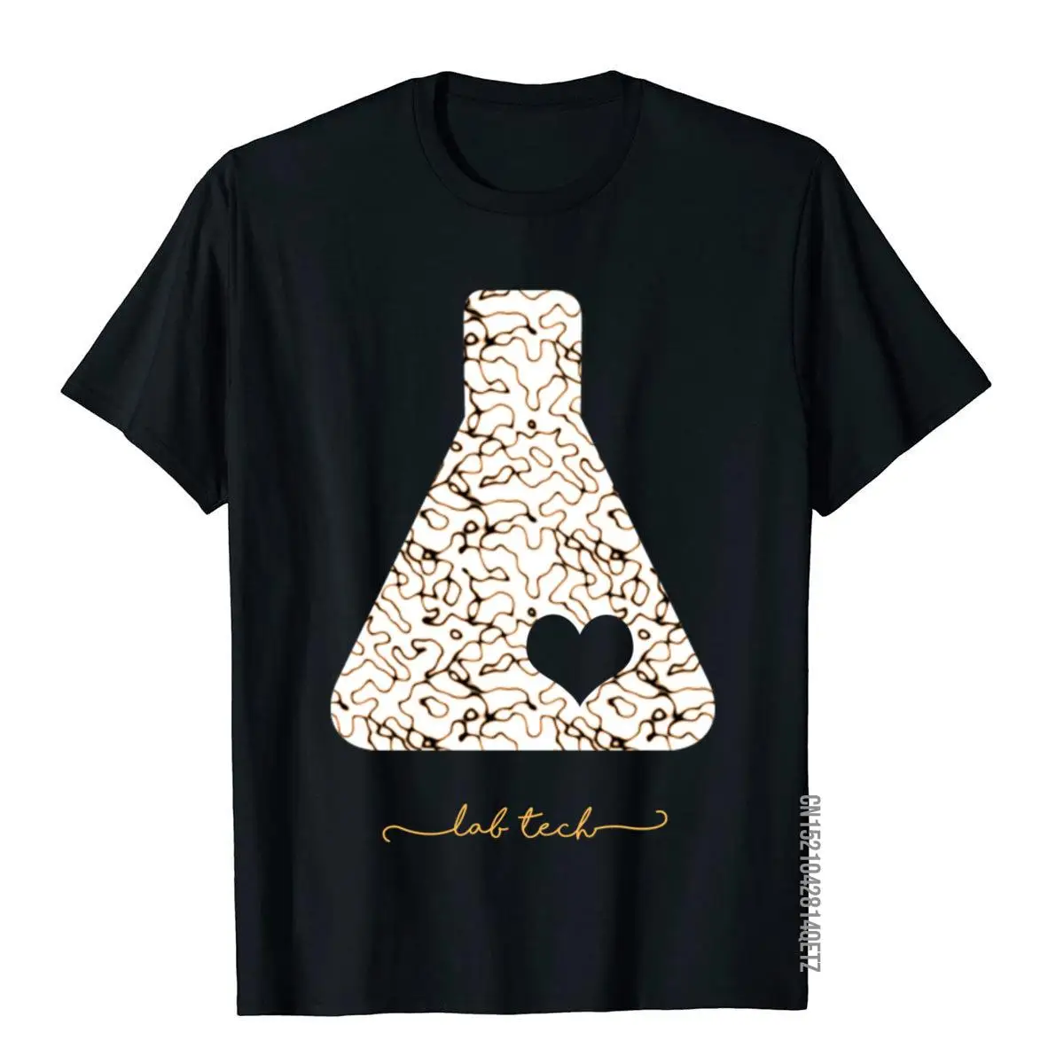 

Футболка Beaker With Heart Medical Lab Tech Love Lab Week Gift, топ для вечерние, футболки Faddish, хлопковые мужские комиксы
