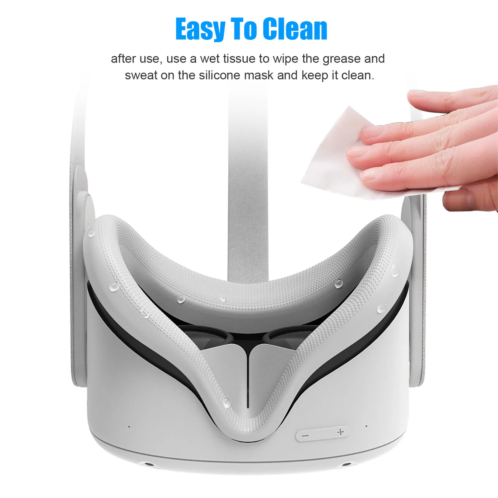 Eye Mask Cover For Oculus Quest 2 VR Glasses Silicone Anti-sweat Anti-leakage Light Blocking Accessory | Электроника