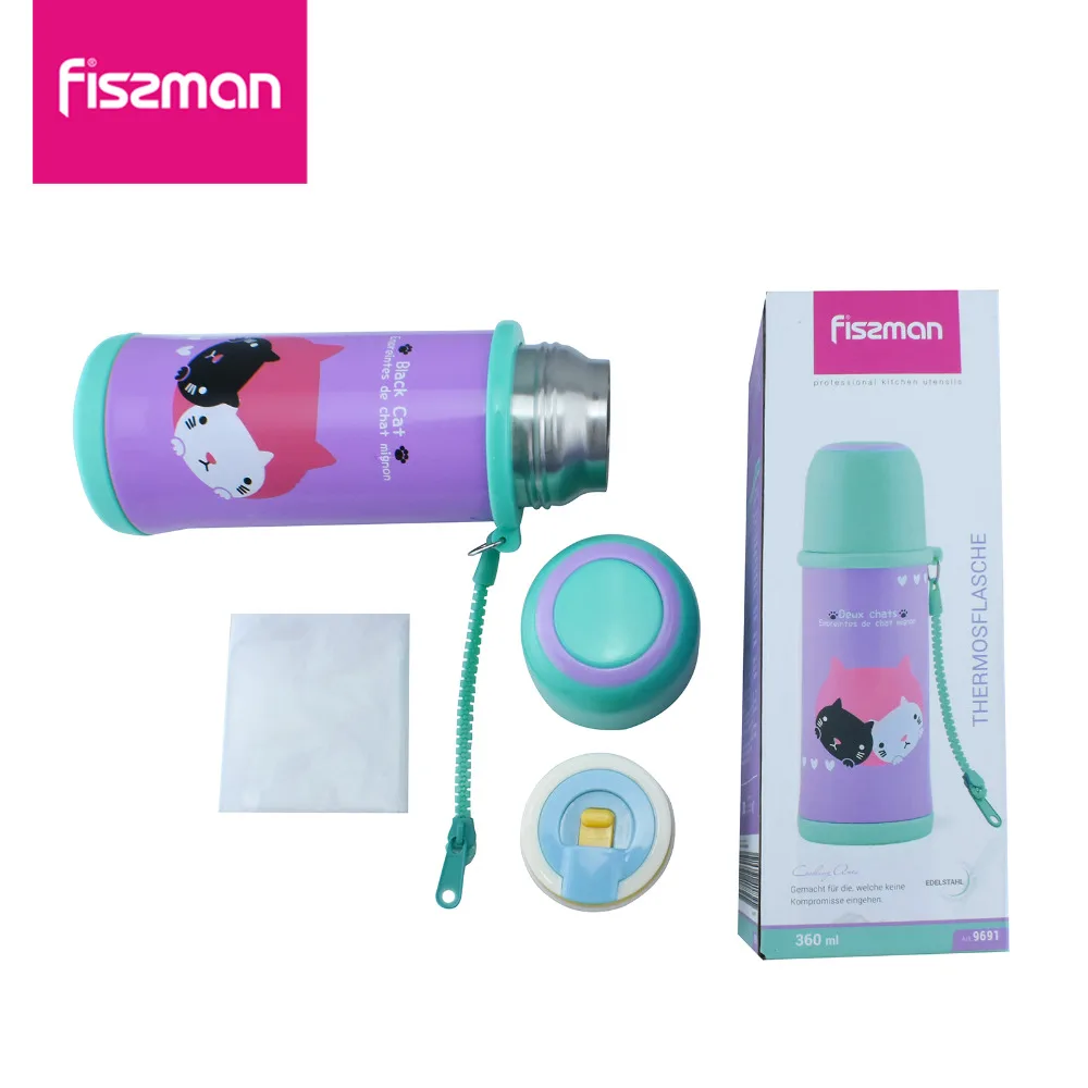 Fissman 360 мл детский мультяшный милый термос из нержавеющей стали кружка