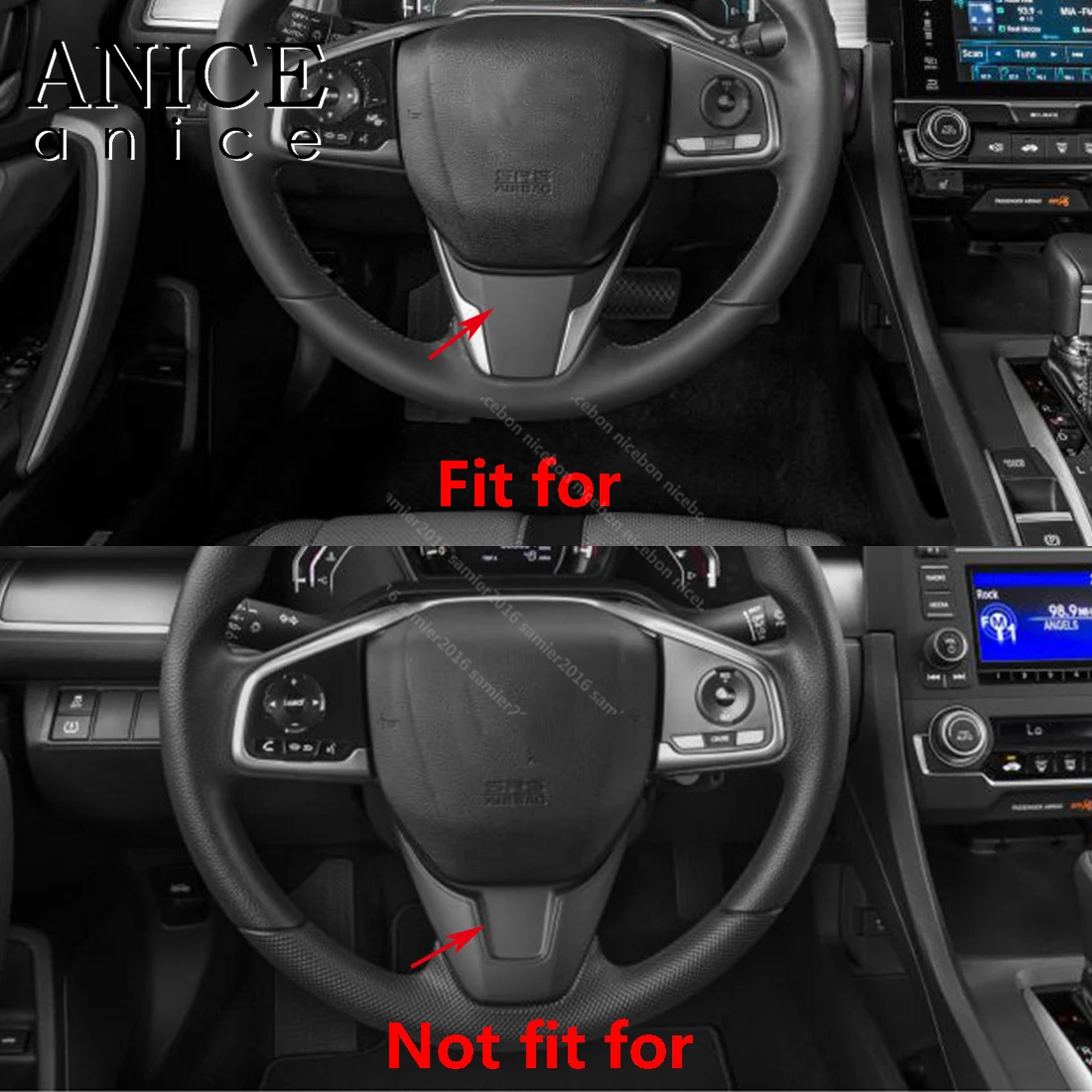 Стальное рулевое колесо ниже кристаллического покрытия отделка Подходит для Honda Civic