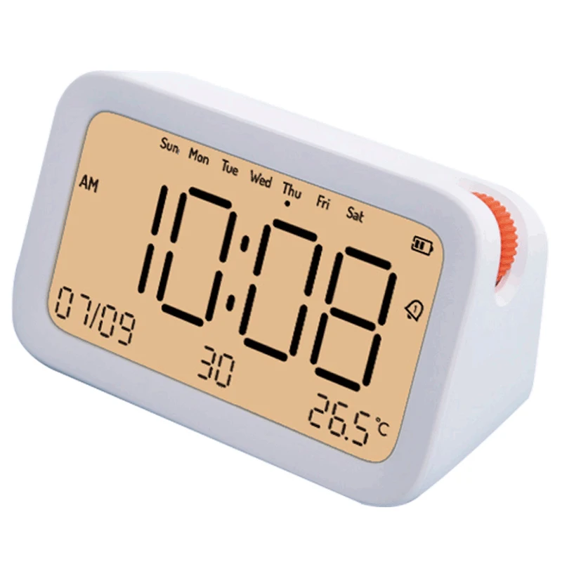 

Electronic LCD Digital Display Alarm Clock Snooze Silent Bedside Cute Table Clock Ofertas Electronica Desk Decoration BF50AC