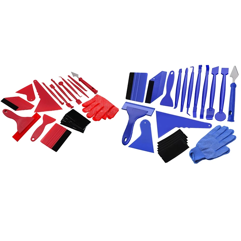 

21PCS Car Vinyl Wrap Window Tint Film Tools Kit Squeegee Retractable Utility Knife and Vinyl Cutter Corner Squeegee