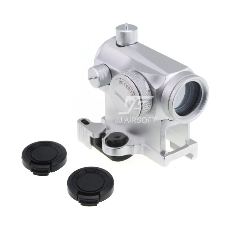 JJ страйкбол Micro 1x24 Red Dot с QD Riser Mount и Killflash/Kill Flash(черный/серебристый/коричневый