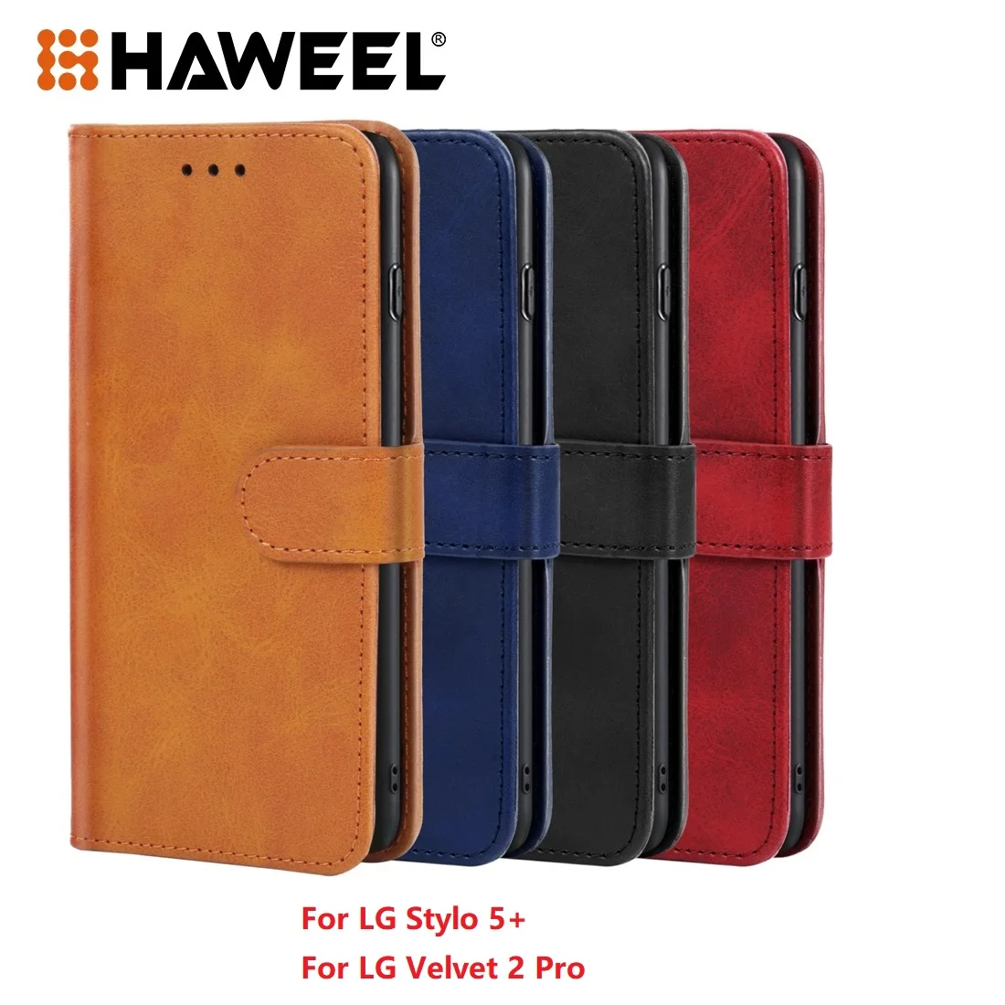 

HAWEEL Magnetic Leather Case For LG Stylo 5+ Flip Wallet Card Slots Stand Holder Book Phone Cover For LG Velvet 2 Pro