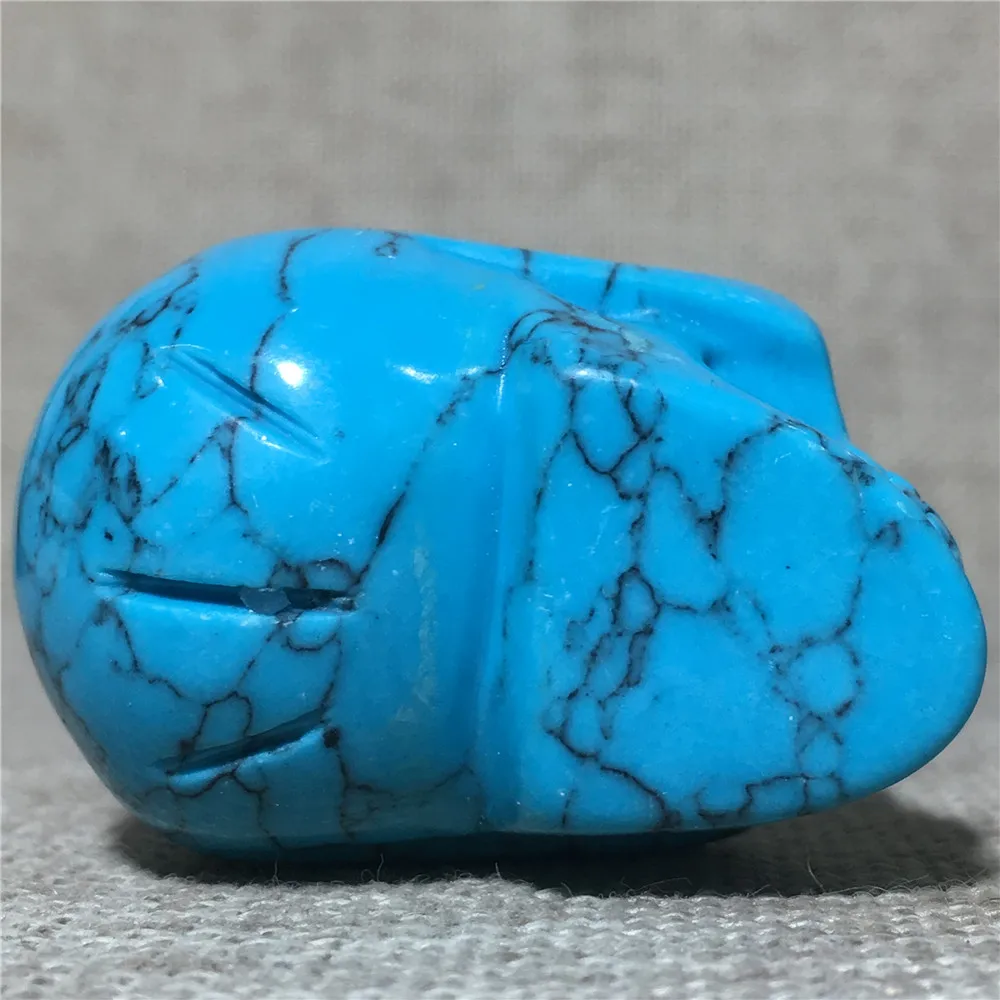 

Cranium Natural Blue Kallaite Quartz Crystal Specimen Point Gift Home Furnishing Decoration Energy Stone Reiki Healing Skulls