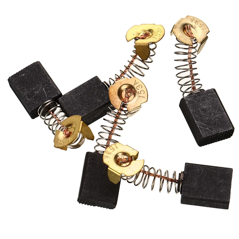 

Угольные щетки 5*5 шт. для угловой шлифовальной машины Makita CB-153 CB153 6,3 мм x 13,3 мм x 17 мм, сменные угольные щетки