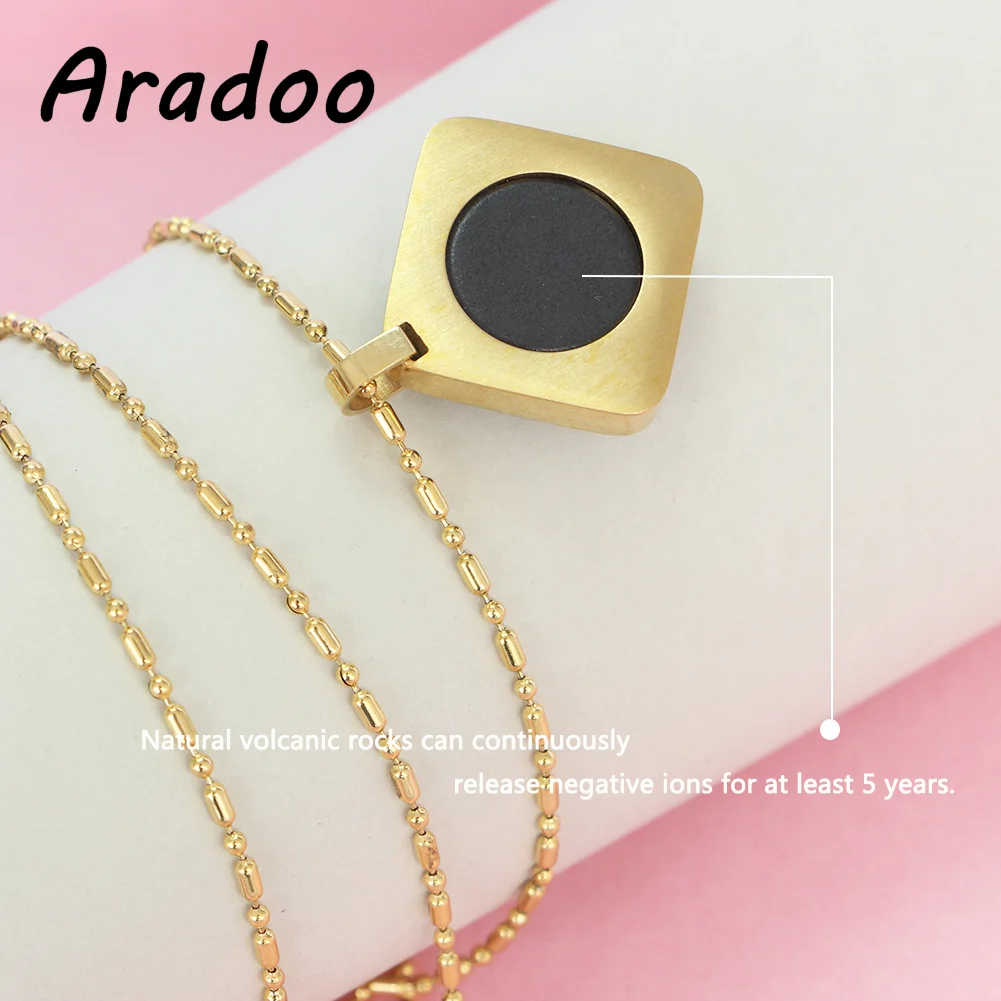 

ARADOO 2021 Fashion Popular New Style Healthy Energy Anti-Radiation Strengthen Immunity Stay Slim Pendant Necklace Holiday Gift