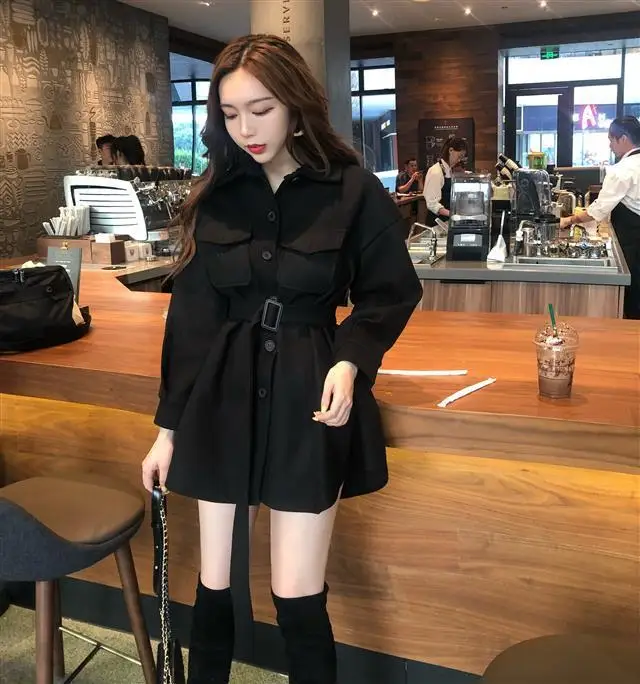 Женское пальто плащ-Тренч 2021 осень-зима Женские полушубки популярная куртка