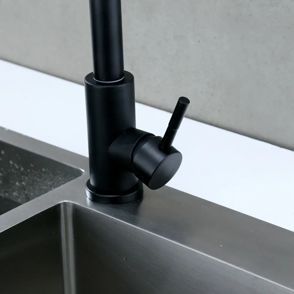 

Pull Down Kitchen Sink Faucet Pull Out Sprayer Swivel Spout Matt Black Mixer Tap Faucet