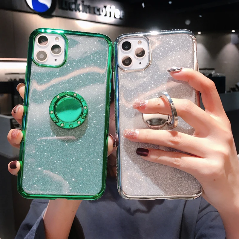 Блестящий чехол LOVECOM для iPhone 11 Pro Max XR XS 7 8 6 6S Plus X мягкий чехол-накладка из ТПУ с