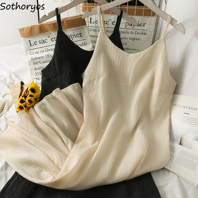 

Women Sleeveless Nightgowns Solid Casual Sleepshirts Summer Sleepwear Female Sexy Pleated A-line Sleepdress V-neck Fashion Retro